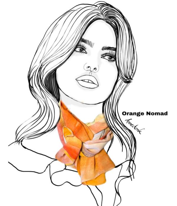 Annedonk Art Scarf Orange Nomad